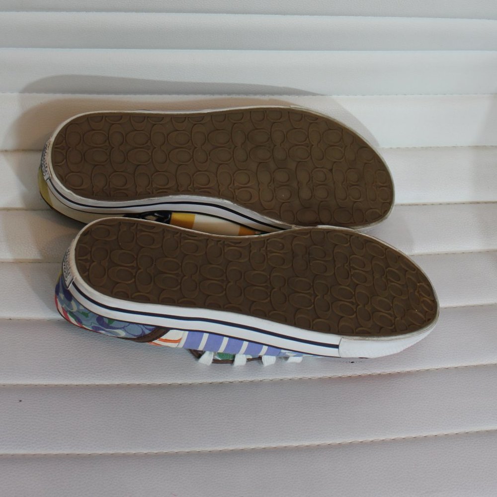 Coach lightweight Skate sneaker Geometric pattern Women's Size 9M - Picture 3 of 9